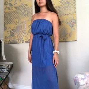 Long blue dress